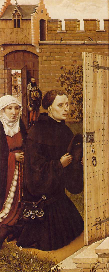 Mérode Altarpiece (left wing) by MASTER of Flémalle (Robert Campin)