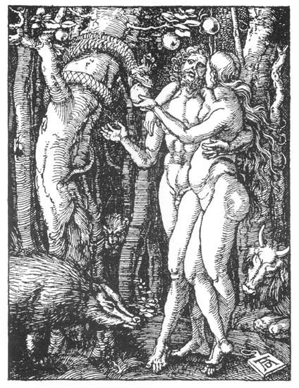 Small Passion: 1. The Fall by DÜRER, Albrecht