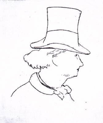 Baudelaire with Hat, in Profile