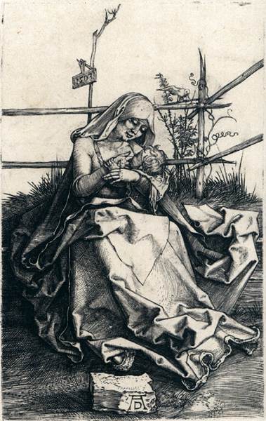 Virgin and Child on a Grassy Bench by DÜRER, Albrecht