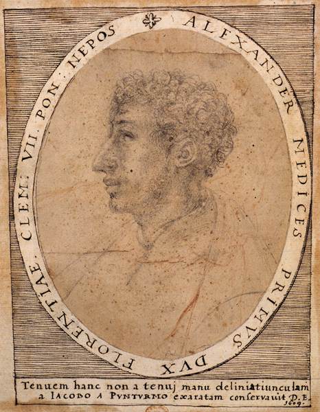 Alessandro de' Medici in Profile by PONTORMO, Jacopo