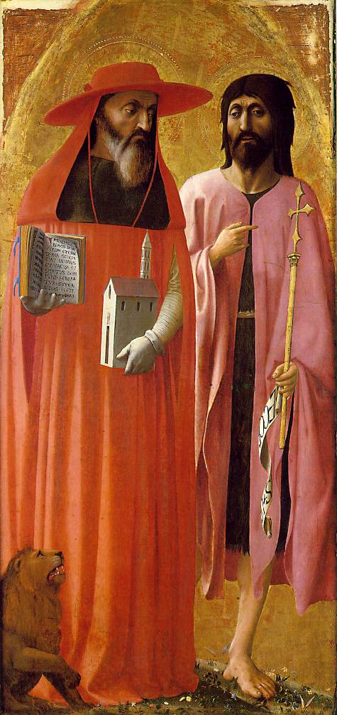 St Jerome and St John the Baptist by MASACCIO
