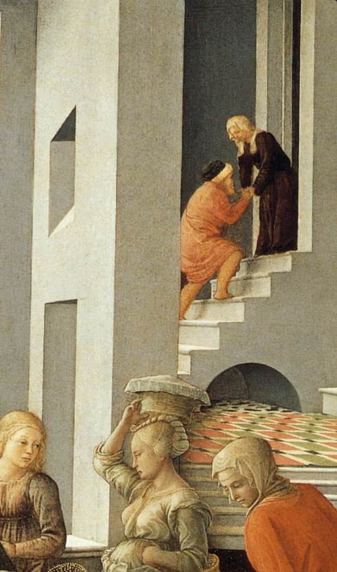 Madonna with the Child and Scenes from the Life of St Anne (detail) by LIPPI, Fra Filippo